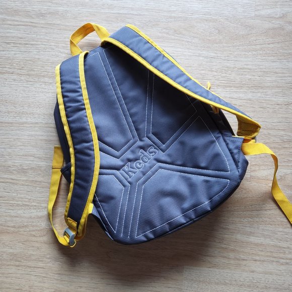 Keds Backpack Zipper Pocket Nylon Grey Yellow Unisex 13\